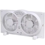 Twin Window Fan With 9 In. Blades Adjustable Thermostat And Max Cool Technology. Fixed Price $58.99.