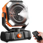 Portable Misting Fan, Cooling Fans, 20000MAH Usb Rechargeable Battery Po.... Fixed Price $37.52.