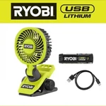Ryobi Usb Lithium Clamp Fan Kit With 2.0 Ah Battery And Charge Cord. Fixed Price $48.00.