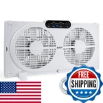 Beyond Breeze Twin Window Fan Reversible Airflow 9-INCH Timer Remote. Fixed Price $101.54.