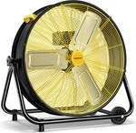 High Velocity 24" Industrial Drum Fan, 320W 3-SPEED Air Circulator With Wheels. Fixed Price $248.99.