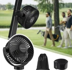 Magnetic Golf Cart Fan Rechargeable 12000MAH Battery Operated Portable W/led. Fixed Price $38.99.