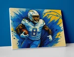Omarion Hampton Poster Or Canvas - Chargers Wall Art Painting. Fixed Price $299.95.
