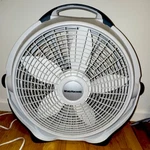 Lasko Windmachine Floor Fan White Carry Handle Electric Indoor Rotary Knob. Fixed Price $12.00.