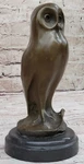 Bronze Marble Base Owl Bird Sculpture Statue Figure Art Deco Hot Cast Figurine. Fixed Price $174.50.