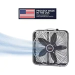 Power Plus 20 In. 3 Speed Box Fan For Home Gray With Weather Shield Design. Fixed Price $47.14.