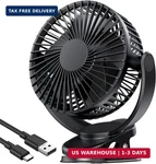 Atengeus Rechargeable Clip-on Usb Desk Fan, 3 Speeds, 5000MAH Battery, 720ROTATI. Fixed Price $32.48.