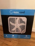 Genesis Designs G20BOX-WHT 20IN White High Velocity Fan, 3-SPEED Corded. Fixed Price $30.00.