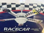 42 Inch White Ceiling Fan Five Blades With Race 3 Speeds Vtg Nascar Style. Fixed Price $124.99.