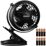 Gazeled Clip Fan Battery Operated, 360 Rotation, With 8 Free Small, Black. Fixed Price $27.46.