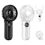 Xigmer Portable Fan, Handheld Fans 2-PACK, 180 Foldable Mini, Black+white. Fixed Price $32.99.