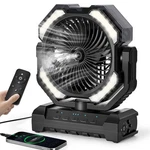 20000MAH Portable Misting Fan, Usb Rechargeable Camping With Led Light, B.... Fixed Price $52.03.