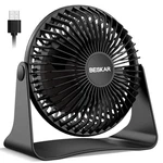 Beskar Usb Small Desk Fan, Portable Fans With 3 Speeds Strong 5 Inch, Black. Fixed Price $14.76.