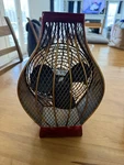 Deco Breeze Vase "shaped Fan With Metal Flowers - Works. Fixed Price $50.00.