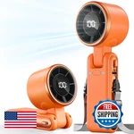 Bearwind Portable Handheld Turbo Fan - 5 Gear High Speed 4000MAH Rechargeable. Fixed Price $31.98.