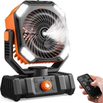 Portable Misting Fan, Cooling Fans, 20000MAH Usb Rechargeable Battery Power. Fixed Price $38.05.