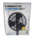 Newair 18" Outdoor Misting Fan And Pedestal Black, Cools 500 Sq. Ft.. Fixed Price $101.76.
