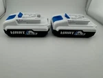 2-PACK Hart (BPH011) 20V 1.5 Ah Lithium-ion Battery White. Fixed Price $45.00.