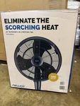 Newair 18 3-SPEED Wide-angle Oscillating Outdoor Fan Misting & Pedestal. Fixed Price $89.99.