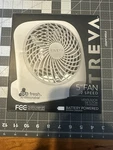 Treva 5 Inch Battery Powered Fan Portable Desk 2 Cooling Speeds. Fixed Price $20.00.