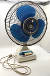 Vintage Tatung Blue Blades Fan 12" 3 Speed Breeze Cooler Oscillating 80S LC-1. Fixed Price $107.99.