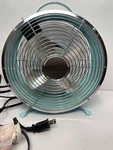 Intertek Electric Fan FE-20 Personal Mini 120VAC 60HZ 25W Green Teal Turquoise. Fixed Price $39.90.