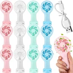 12 Pcs Mini Handheld Fan Bulk 3 Speed Usb Battery Operated Small Portable Poc.... Fixed Price $52.09.