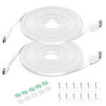 Dianmu 2PACK Flat Power Extension Cable For Wyze Cam Ft, White. Fixed Price $17.43.