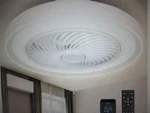 Ltemziiy 20 In. Indoor White Caged Enclosed Ceiling Fan With Led Light & Remote. Fixed Price $89.96.