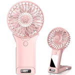 Portable Handheld Usb Rechargeable 4 Speed Adjustable Pink QQT-1 Mini Fans. Fixed Price $20.00.