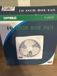 Optimus F-1022 10" Electric Portable Speed Box Fan White. Fixed Price $22.45.