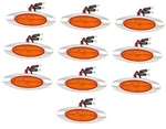 4-1/8" Amber/red Led Side Marker Lights Chrome Surface Mount 10X. Fixed Price $90.01.