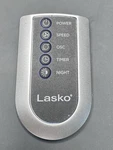 Genuine Oem Lasko Fan Remote Control Grey/black 5-BUTTON Part #2510-2. Fixed Price $21.95.