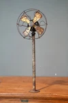 Antique 1920'S Dayton Ceiling Mount Fan Electric Industrial Steel Cage 8" Blades. Fixed Price $249.99.