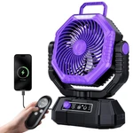 Ajvv Camping Fan With Light, Remote And Oscillation, Battery Powered Hanging .... Fixed Price $57.80.