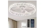 Ltemziiy 20 In. Indoor Low Profile Ceiling Fans With Lights, White. Fixed Price $132.00.