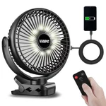 Vanprt 8'' Rechargeable Portable Hanging Rv Tent Clip Fan With Inch, Black. Fixed Price $65.58.