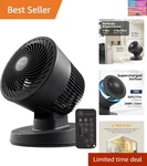 Iris Woozoo Air Circulator Fan With Remote, Oscillating, 3 Speeds, 56FT Max .... Fixed Price $119.48.