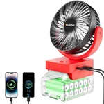 Rozlchar Cordless Fan Compatible For Milwaukee 18V Battery, Work Red. Fixed Price $42.29.