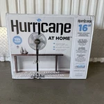 Original Hurricane At Home 16" Energy Efficient Adjustable Standing Fan 12 Speed. Fixed Price $52.00.