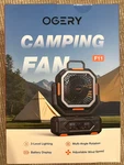 Ogery Portable Rechargeable 30000MAH Camping Fan, 322H Runtime W/ Remote Led. Fixed Price $34.99.
