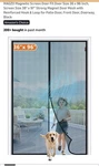 Magzo Magnetic Screen Door Fit Size 36 96 Inch, 38"X 97"BLACK. Fixed Price $19.99.