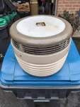 Vintage Dayton Electric Hassock 3-SPEED Floor Fan 4C509 Brown & Tan 14T" X 15D". Fixed Price $145.00.