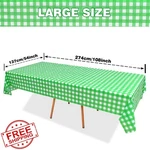 Vedran 12 Pack Green Gingham Tablecloth Decorations, And White Checkere.... Fixed Price $44.99.