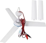 Dc 12V Portable Ceiling Fan Mini Hanging 19.7IN, White. Fixed Price $24.64.