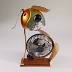 Deco Breeze Metal Dog Shaped Electric Figurine Fan 14" Tall. Fixed Price $28.95.