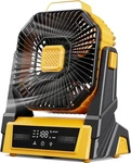 Portable Camping Fan W/ Light Outdoor 20000MAH Rechargeable Battery Operated. Fixed Price $43.18.
