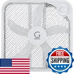 Genesis 20" Box Fan, 3 Settings, Max Cooling Technology, Carry Handle, White (G2. Fixed Price $81.33.