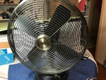 Better Homes & Gardens Retro Metal Oscillating Table Fan Black 3 Speed 12". Fixed Price $30.00.