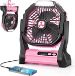 Peouix Portable Rechargeable Fan, 20000MAH Cordless Battery Powered Camping Tent. Fixed Price $30.14.